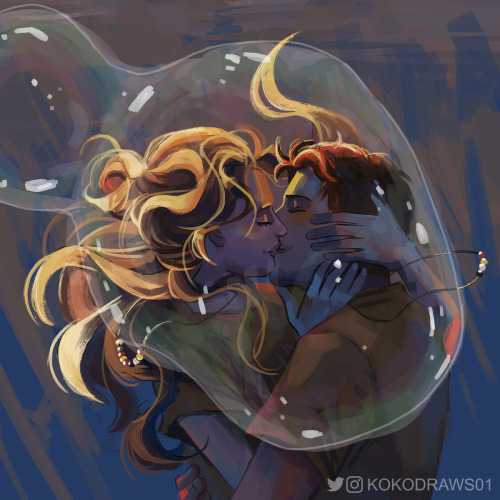 kokodrawings: Underwater kissCommission for Unclaimed Sammy on Discord ***✨ Commission info ✨