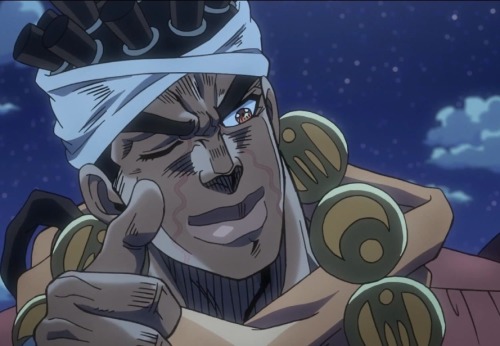 m-ohammedavdol: Hey. There haven’t been any posts of Avdol smiling, so. You’re welcome.