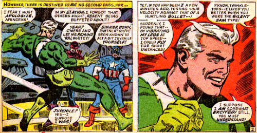 Avengers #43, August 1967The brief period where Pietro could fly (yes, really) before it was quickly