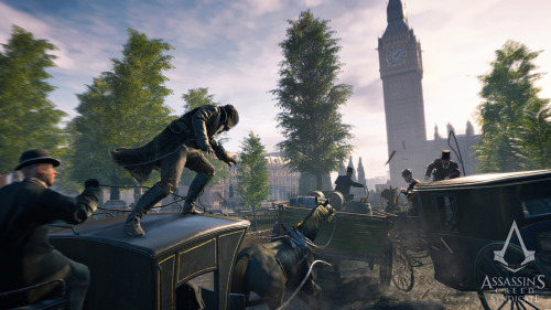 bird-fandom:  gamefreaksnz:   					Assassin’s Creed Syndicate officially announced					Ubisoft have lifted the lid on the next major Assassin’s Creed  game, Assassin’s Creed Syndicate, coming to PlayStation 4, Xbox One, and  PC this year.View the