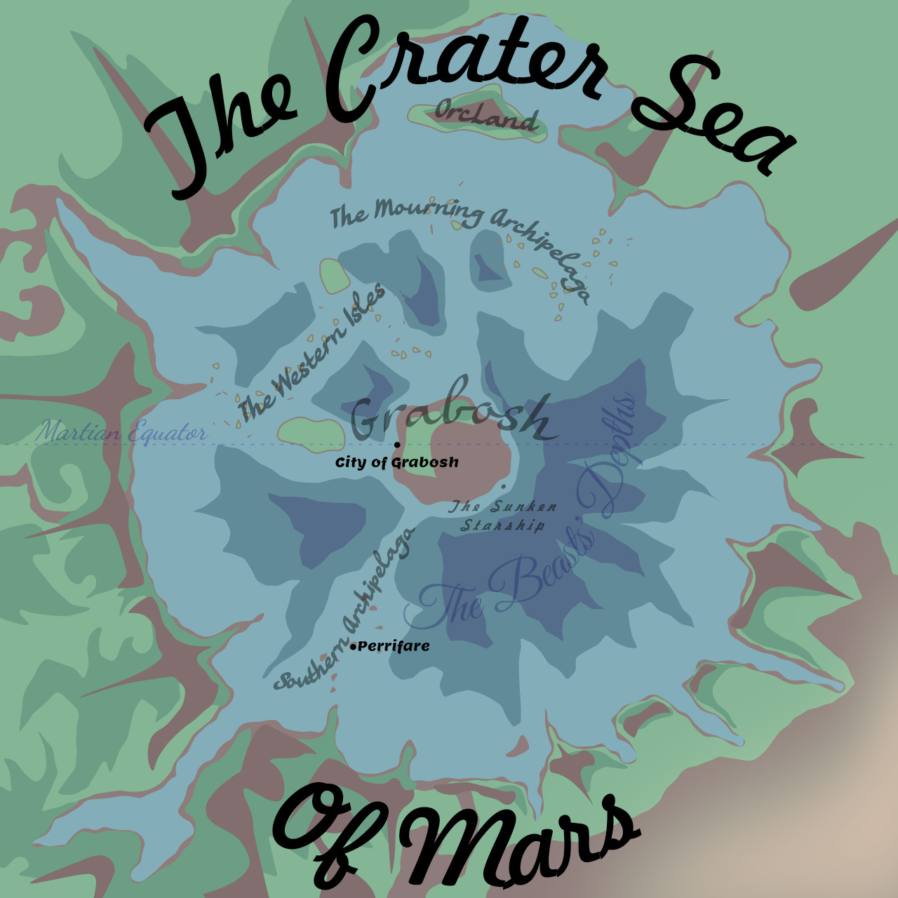 Map of the Crater Sea