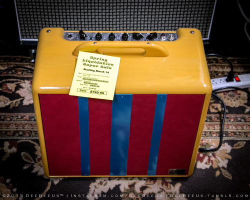 deebeeus:  Custom Shop Fenders, Gibsons, and Gretsches, plus Suhr, Fender and Marshall amplifiers at Cosmo Music near Toronto, Canada.