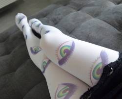 Colinedesign:  #Eyes #Printed #Tights , #Handprinted Tights , #Opaque #White Tights