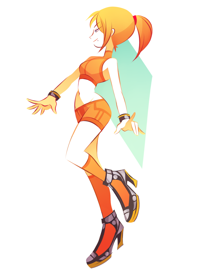 porcineprince:  first attempt  of drawing samus in her jet boots  