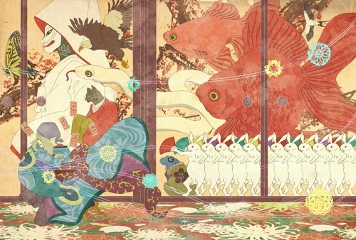 beifongkendo: Riot of colours and faces (Mononoke)