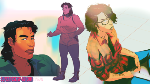 saint-vagrant:2 recent panels and a bunch of sketches for criminally excellent webcomic superpose  ✨✨🌊✨✨     