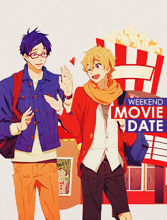 lordzuuko:  ReiGisa on a movie date, just perfect for starters! MakoHaru are veterans
