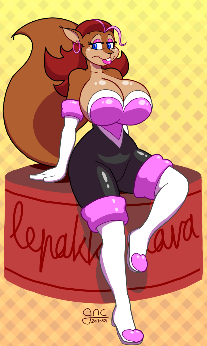 certifiedhypocrite: gyneceon: Marika the squirrel dressed as Rouge the bat, gift