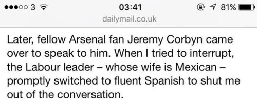 cocainesocialist: corbyn, talking to a spanish footballer, switched to spanish mid conversation to a