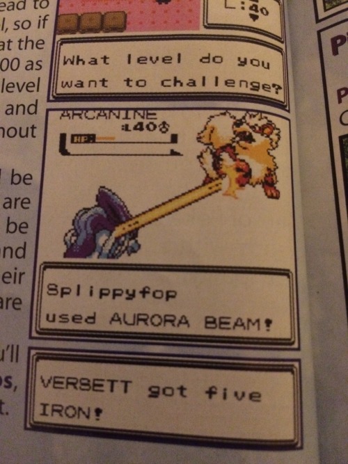 Please admire this Suicune&rsquo;s nickname from the Pokemon Crystal guide book.