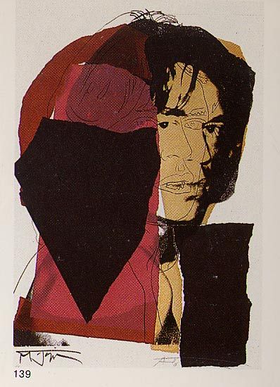 artist-andy-warhol:Mick Jagger, 1975, Andy Warhol