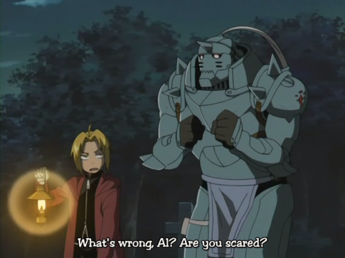 alkahestic:  can we take a moment to acknowledge that the kid in the damn near immortal and impervious suit of armor is afraid of zombies 