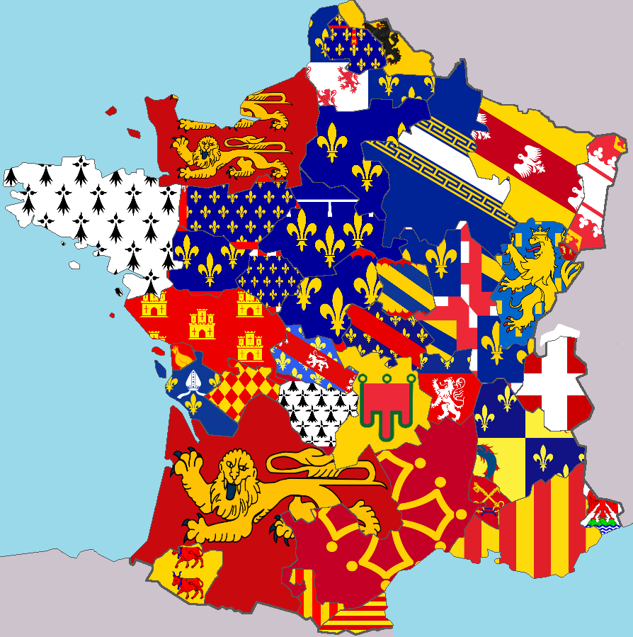 Flag Map Of The Provinces Of The Kingdom Of France Maps On The Web