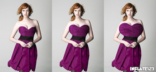 Christina Hendricks, photo by Perry Hagopian, morphed by Inflate123