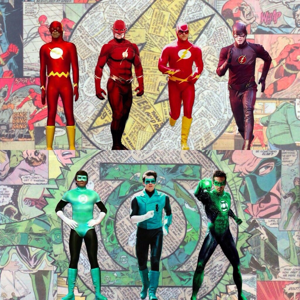 longlivethebat-universe:  Evolution of The Flash and Green Lantern