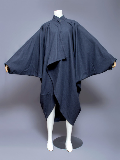 japanesefashionarchive: Issey Miyake Men wool cocoon coat, 1980s.