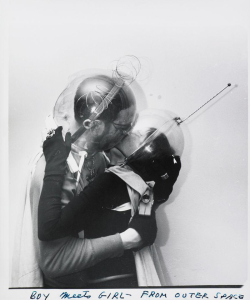  “Boy meets girl – from Outer Space” by Weegee (Arthur Fellig), c. 1955, New York  