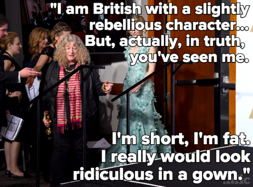 this-is-life-actually: Jenny Beavan has spoken about that jacket and she’s officially a fashio