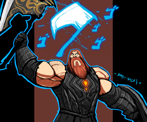  Guild Wars Style Galmar, his axe and its stand Wanted to make a jojo joke (a jojoke if you will) on