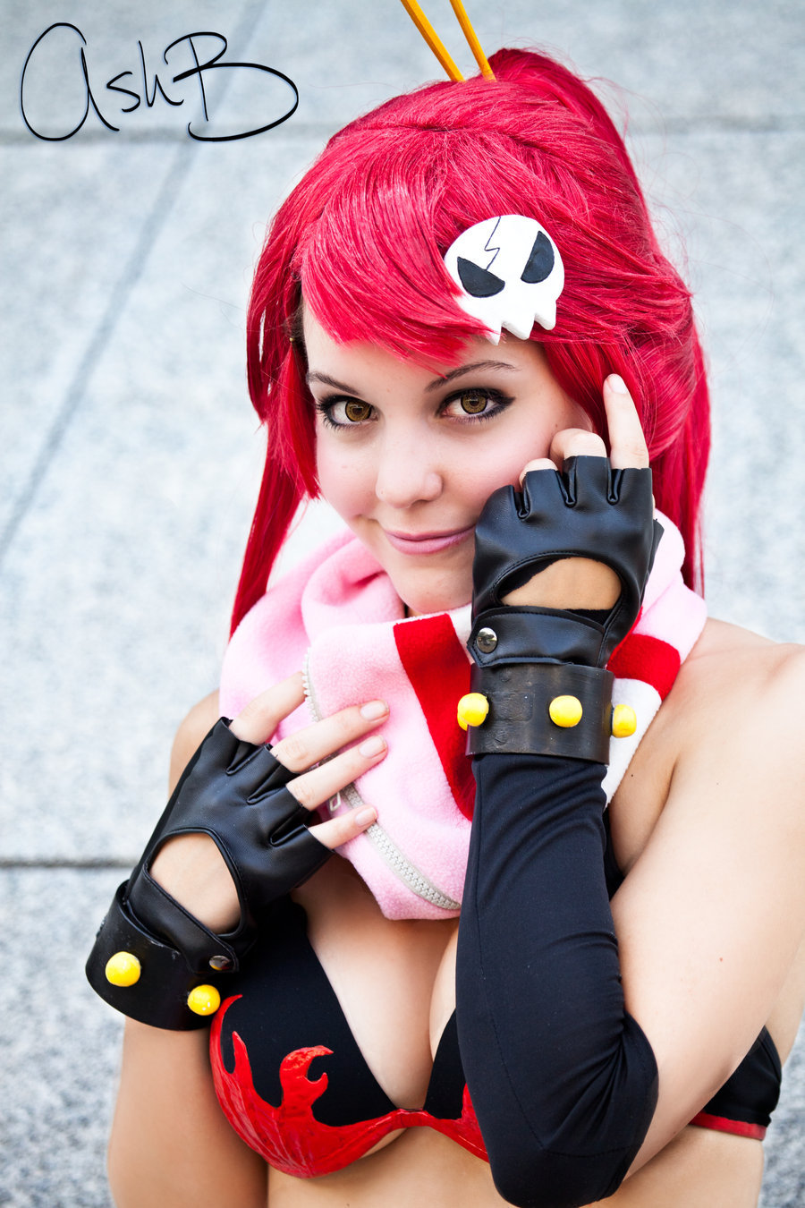 kamikame-cosplay:  Nice, cute and sexy Victoria Vaughn as Yoko Littner from Gurren