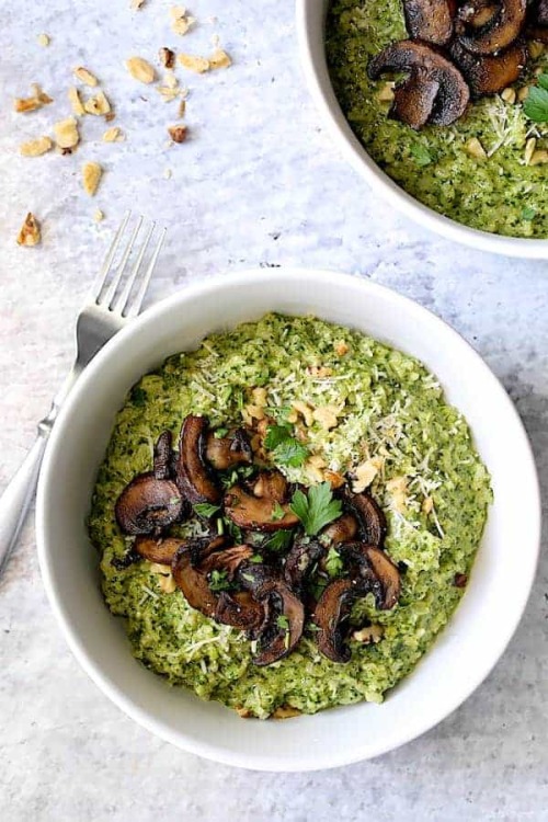 Oven Risotto with Kale Pesto