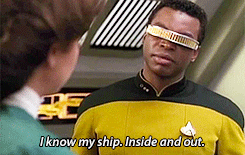 fistoffight:Disability Fest: Character Spotlight | Geordi La Forge“I’m seeing my reflection in a pan