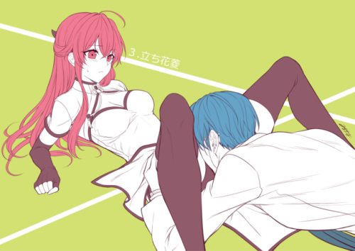 milcho1129:  【創作男女で四十八手】※着衣　３.立ち花菱要はク●ニの事らしいです。