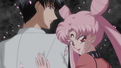 WHAT I THINK IS HAPPENING HERE:  MAMORU IS TRAPPED IN BLACK LADY’S SPELL AND HIS PSYCHIC CONNECTION 