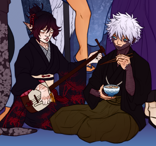My MHA OCs (and Their Pookies) In Their Cultural Clothing