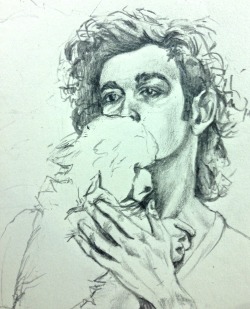 erinyoungpaint:That time I did a sketch of Matty with a puppy…