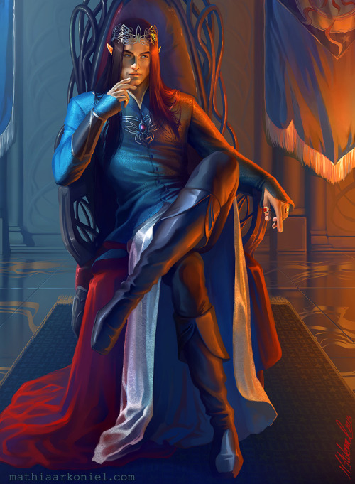 mathiaarkoniel: Commission. Fingolfin as High King. Artwork © Mathia Arkoniel