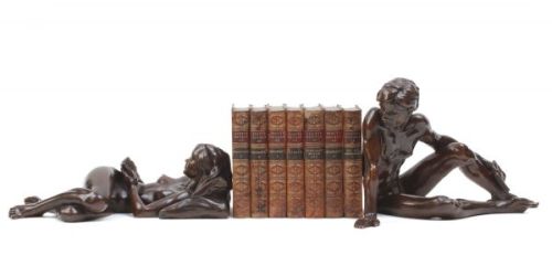 A sculpture titled ‘Girl Reading (resin Recumbent Small Nude statue)’ by sculptor Tom Greenshields. In a medium of Resin Copper. #artist#sculpture#sculptor#art#fineart#Tom Greenshields#Resin#Copper#limited edition