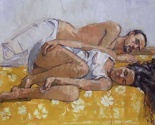 alongtimealone2:Mary Beth McKenzie, Sleep (Christina and Beñat), Oil on canvas