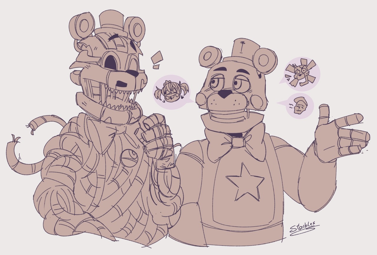 Inability to Sleep — Molten Freddy and Lefty chillin' and talking