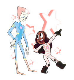 mechandra:  Commission! Connie and Pearl are going to space!