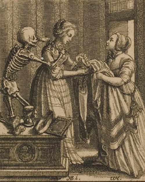 Dance of Death: The Bride (1651 / Etching) - Wenceslaus HollarAfter Hans Holbein the Younger
