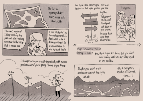 reimenaashelyee:The Road Well Travelled - a comic about realising you’ve gone on the wrong pat