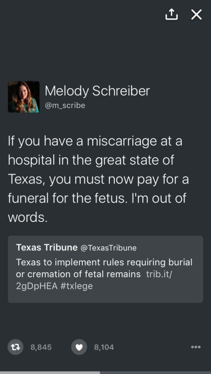 This is so horrible. I just attended a funeral for a miscarriage the day of delivery in Texas and it