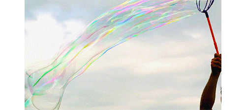 griffinspacejams:  Giant Bubbles Popping in Slow Motion 