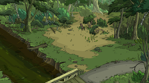 crewofthecreek:Backgrounds from “You’re It” Designed by Cory Fuller & Panna Horvath-Molnar Pai