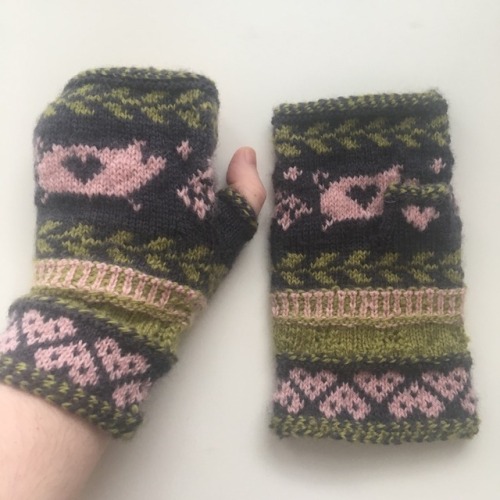 sugarknits: I finished my custom mitts! They’re not perfect but I’m chuffed with them Lo