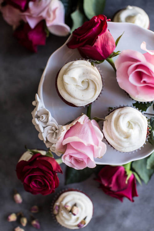 sweetoothgirl:  Deep Dark and Rosy, Red Velvet Cupcakes