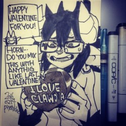 piyotycho:  Clawdia in Valentine day #clawdia