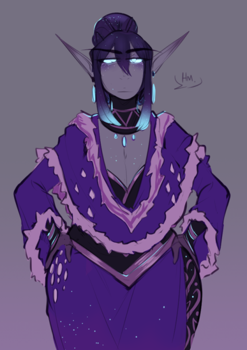 queenchikkibug: got into wow the other day and its taken over my life :’) so did a wow AU where Kimmi’s a void elf but ‘Kimmi’’s not a fantasy-esque name so I renamed her to be Kayah! 