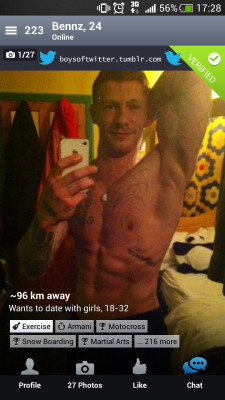 boysoftwitter:  Ben - HOT! requested buff tattooed straight lad with a nice 8.5 inch dick!