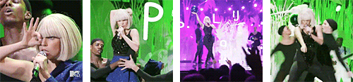 :  Lady Gaga performing “Applause” for the first time in the 2013 MTV VMA 