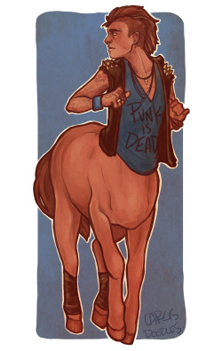 cargsdoodles:  30 day monster challenge: punk centaur deffo inspired by channybee’s punk centaurs 