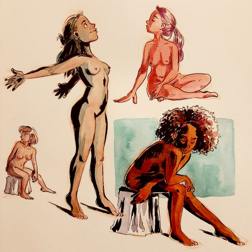 Some figure studies from this evening