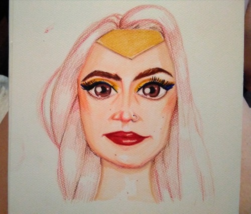 Self-portrait as Wonder Woman. Face Chart of an upcoming make up tutorial