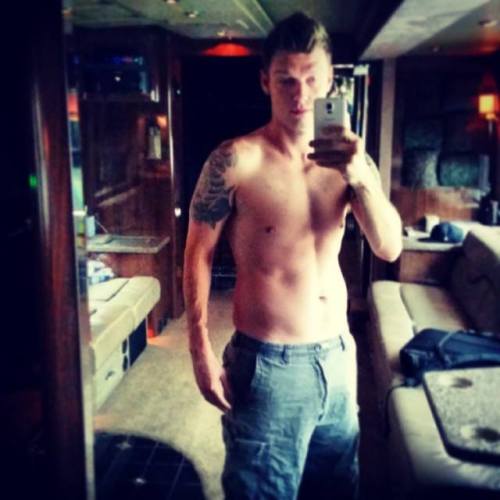 famous-skin:  Nick Carter (Technically not nude but quite enjoyable.) 